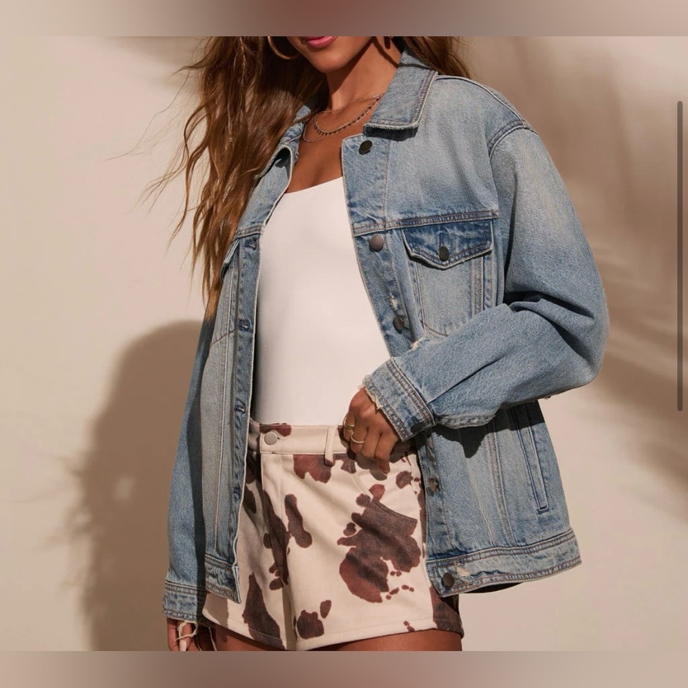 VICI Influencer Blue Denim Jacket, NWT, L